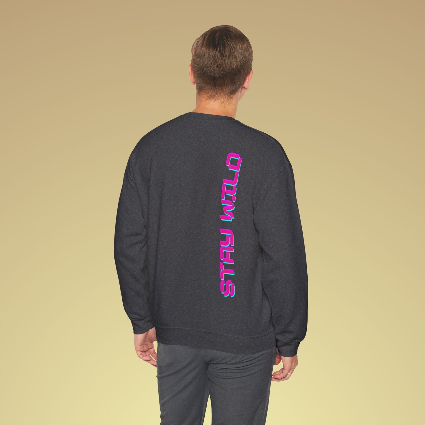 stay wild Neon Pink Backprint Sweatshirt