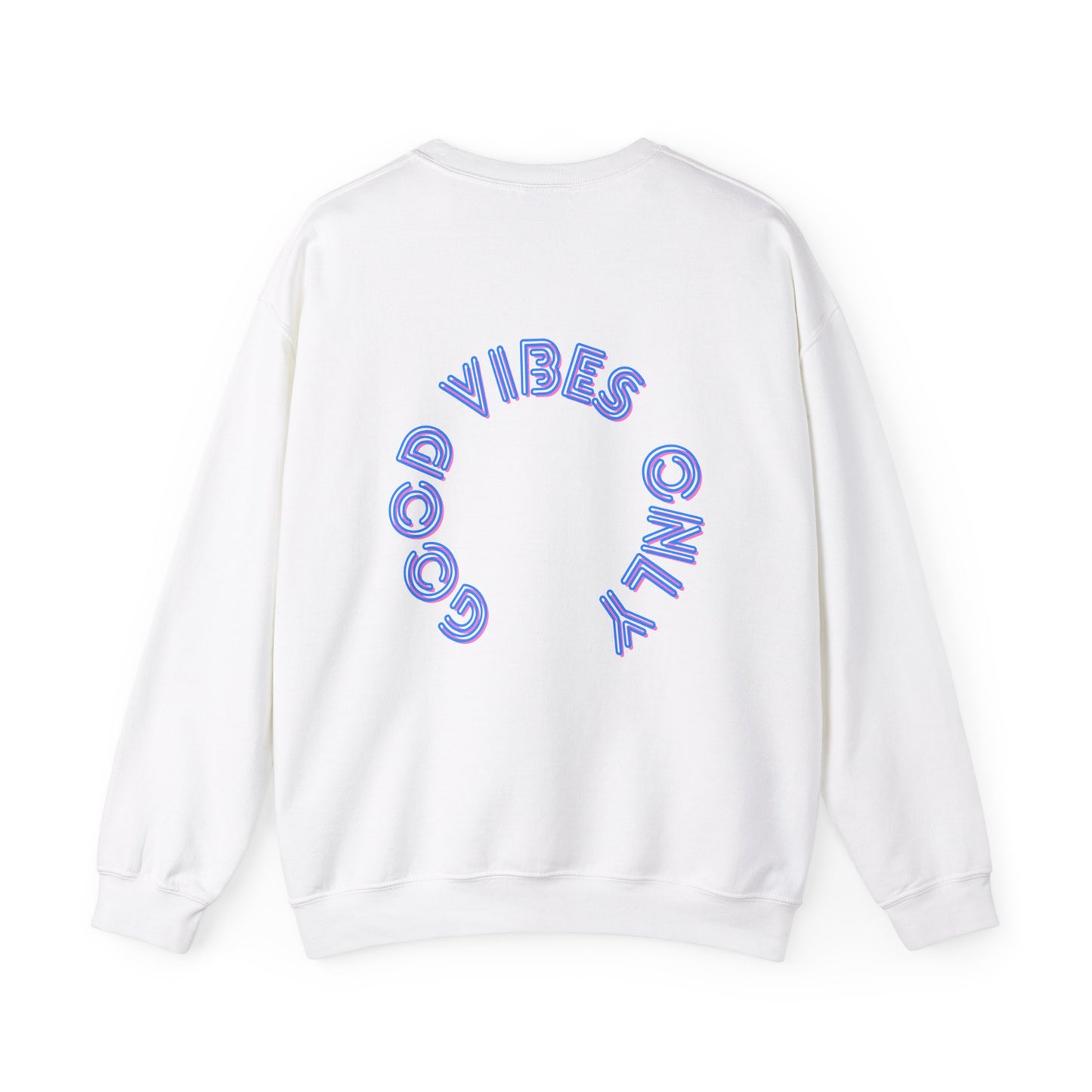 Good vibes only Neon Blau Backprint Sweatshirt