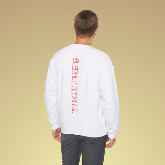 Together Neon Orange Backprint Sweatshirt