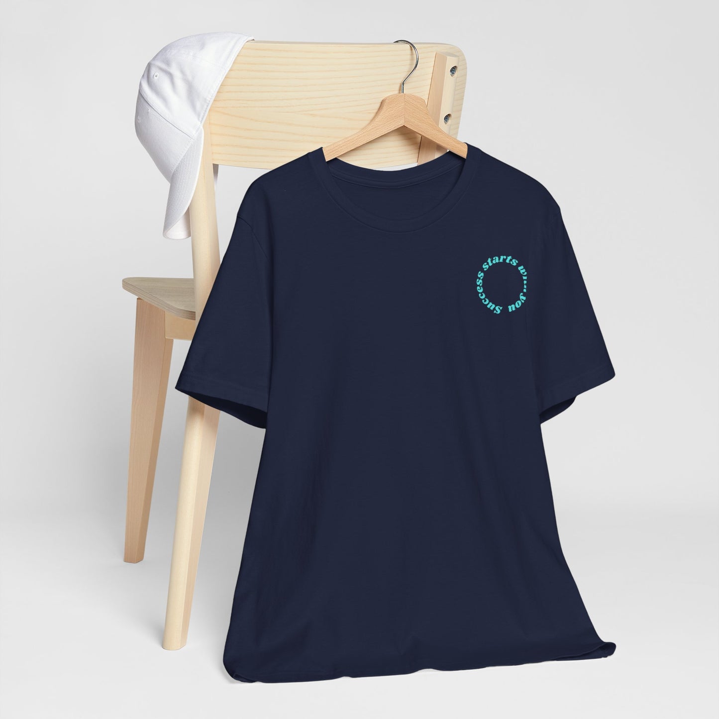 Success Starts With You Blau Baumwoll T-Shirt
