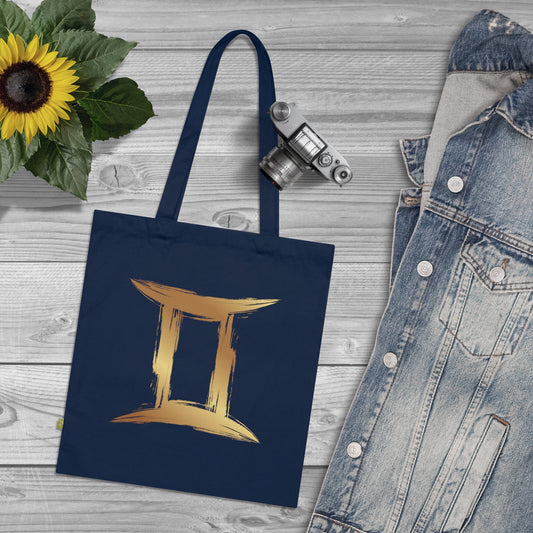 Tragetasche Jutetasche Sternzeichen Zwilling 100% Bio-Baumwolle