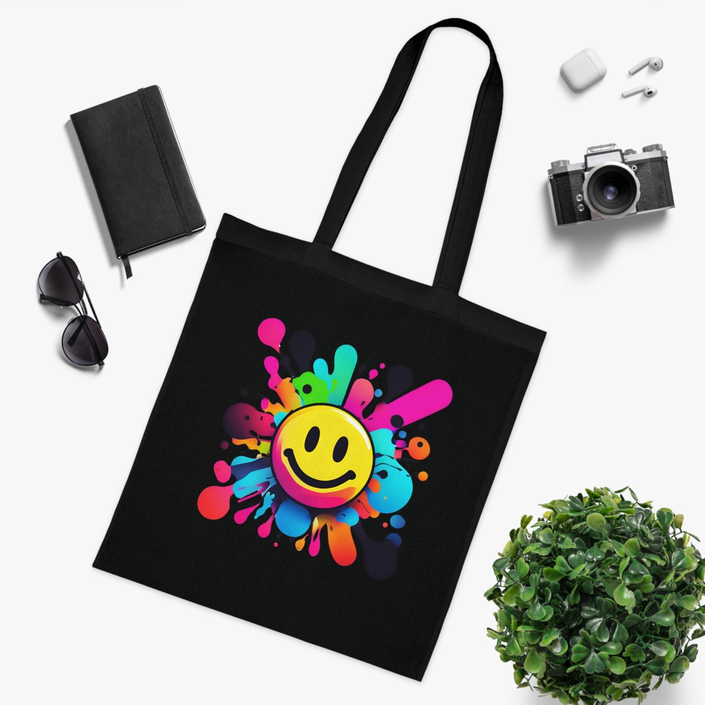 Smily Bunte Baumwoll Tasche