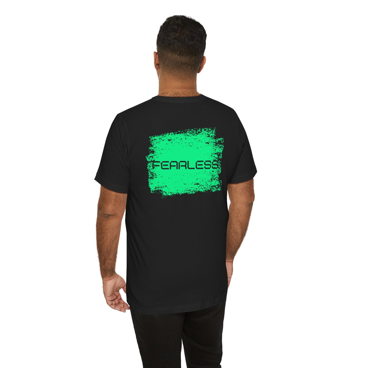 Fearless Baumwoll T-Shirt beidseitig bedruckt Grün