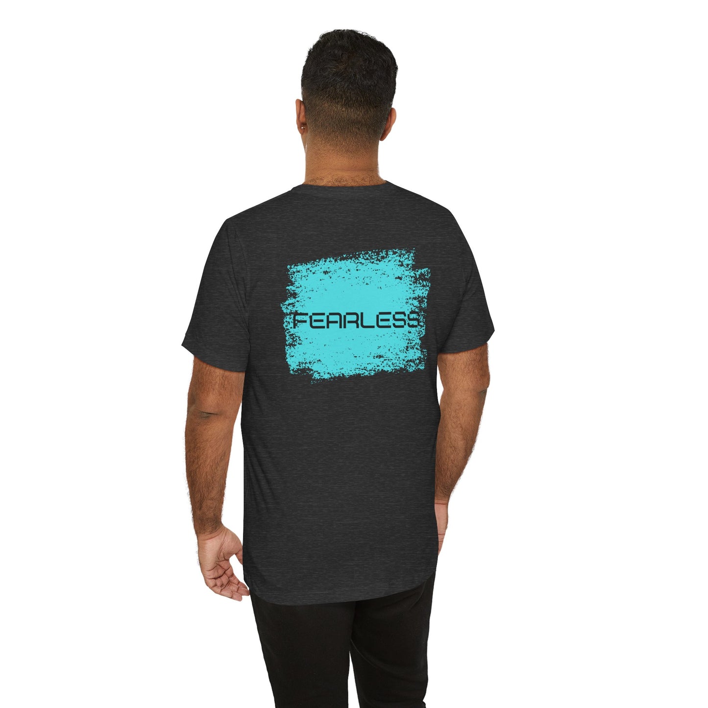 Fearless Baumwoll T-Shirt beidseitig bedruckt Blau