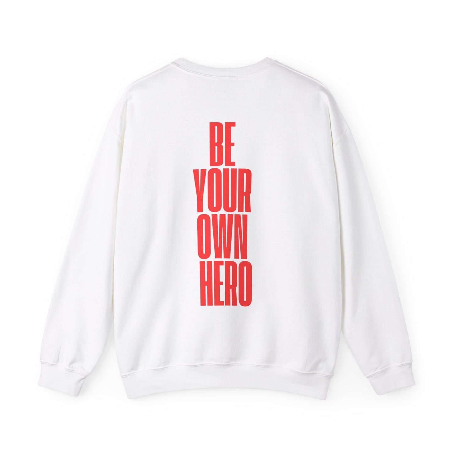 Be your own Hero Neon Orange Backprint Sweatshirt