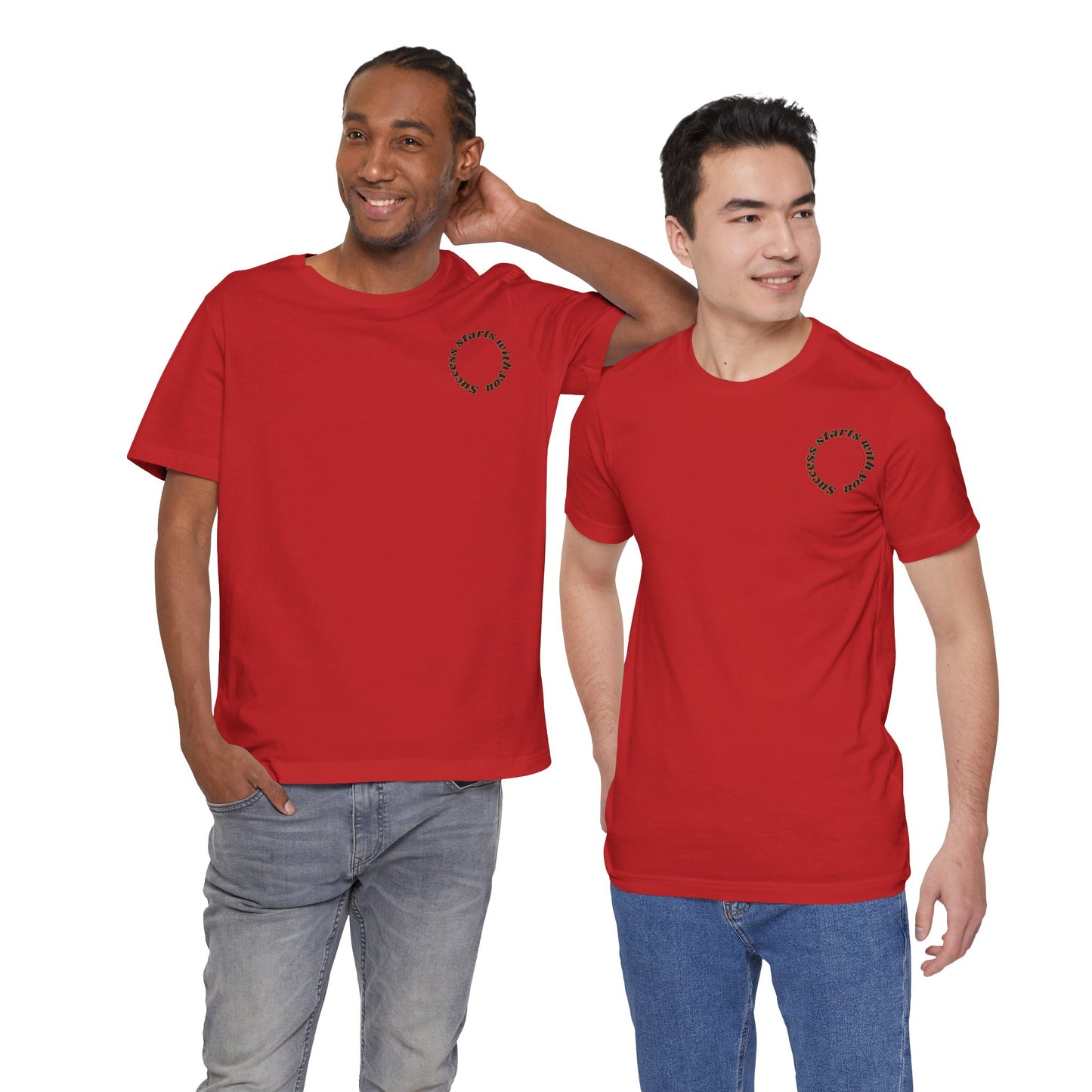Success Starts With You Schwarz Baumwoll T-Shirt