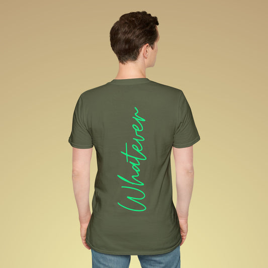 Whatever Neon Grün Backprint Baumwoll T-Shirt Softstyle