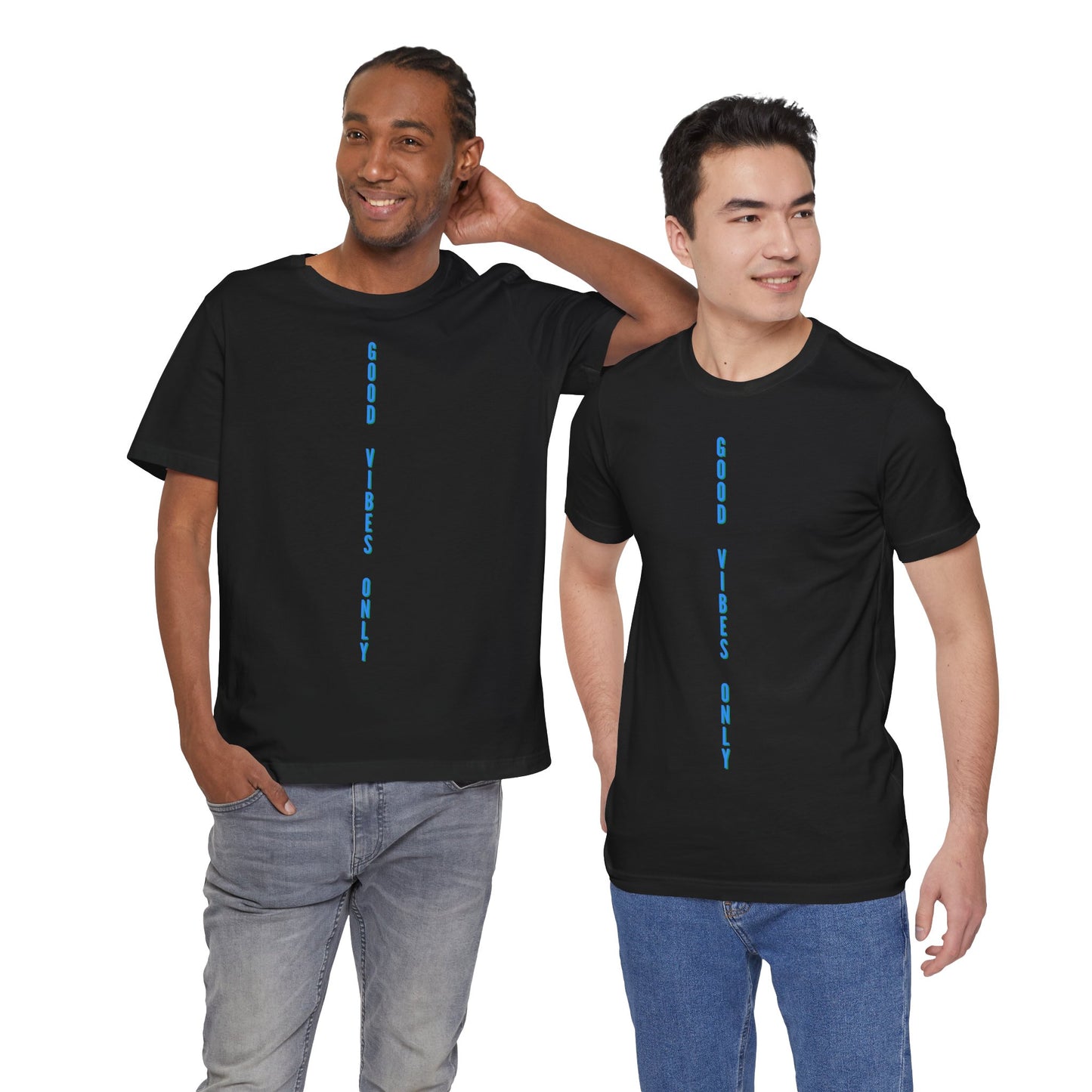 Good Vibes Only Blau Baumwoll T-Shirt