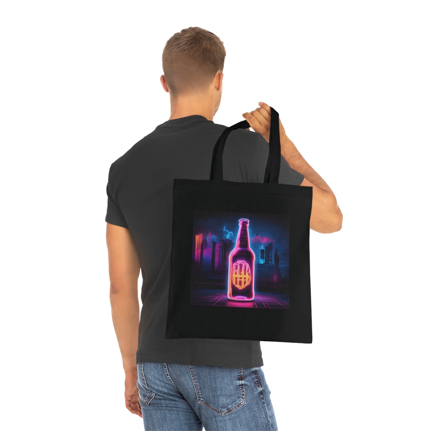 Neon Flasche Baumwoll Tasche