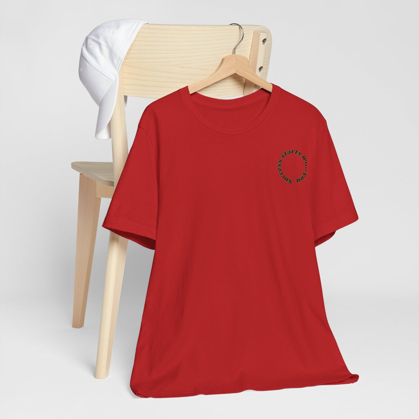 Success Starts With You Schwarz Baumwoll T-Shirt
