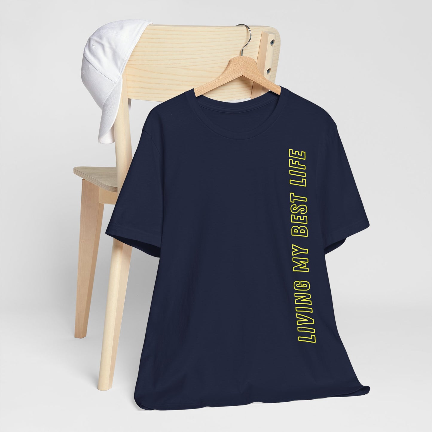 Living my best life Gelb Baumwoll T-Shirt