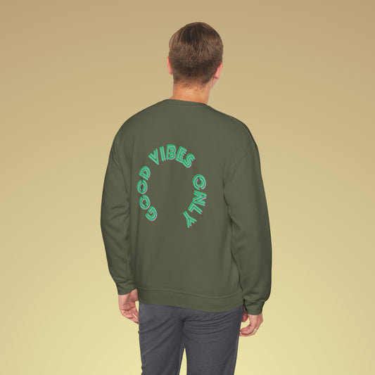 Good vibes only Neon Grün Backprint Sweatshirt