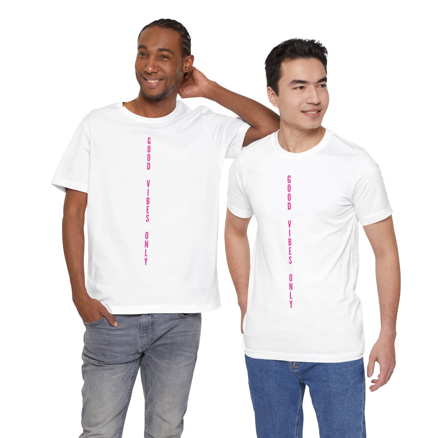Good Vibes Only Pink Baumwoll T-Shirt