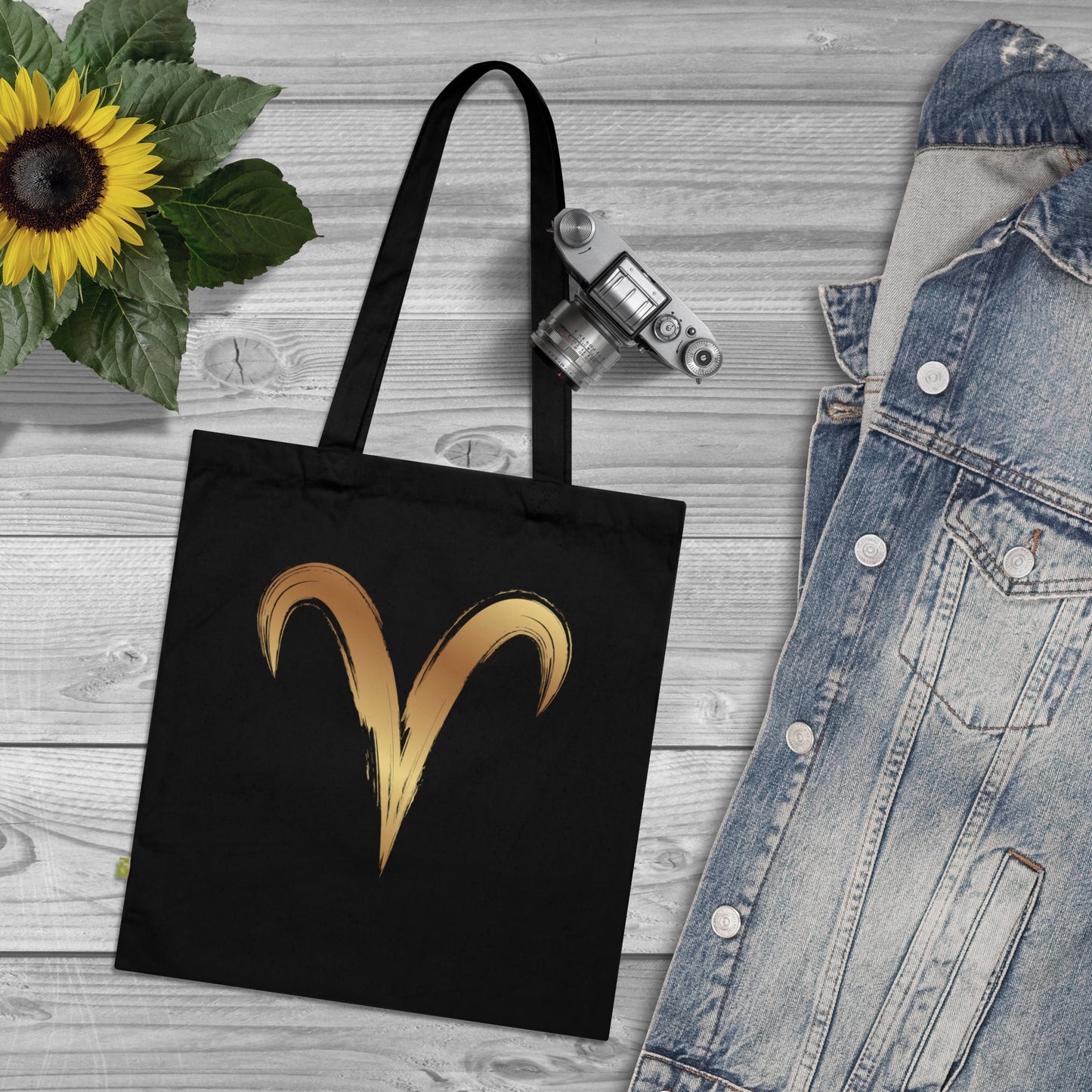 Tragetasche Jutetasche Sternzeichen Widder 100% Bio-Baumwolle