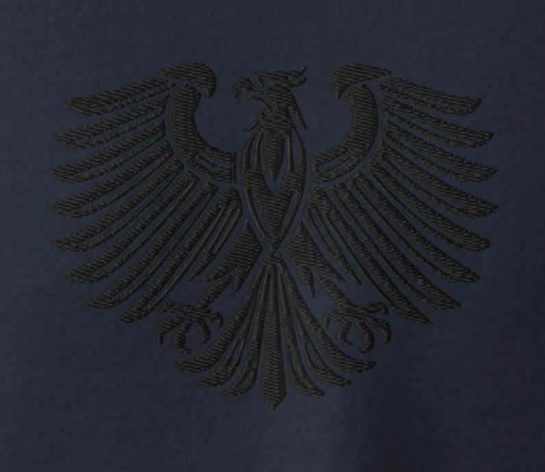 Gestickter schwarzer Adler Premium Hoodie