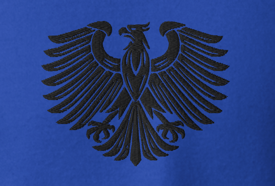 Gestickter schwarzer Adler Premium Hoodie