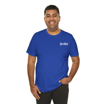 Limitless Baumwoll T-Shirt beidseitig bedruckt Blau