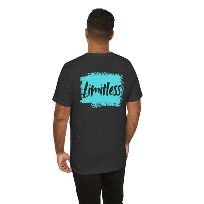 Limitless Baumwoll T-Shirt beidseitig bedruckt Blau