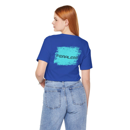 Fearless Baumwoll T-Shirt beidseitig bedruckt Blau