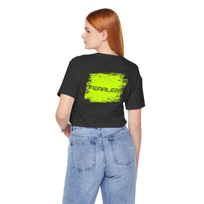 Limitless Baumwoll T-Shirt beidseitig bedruckt Gelb