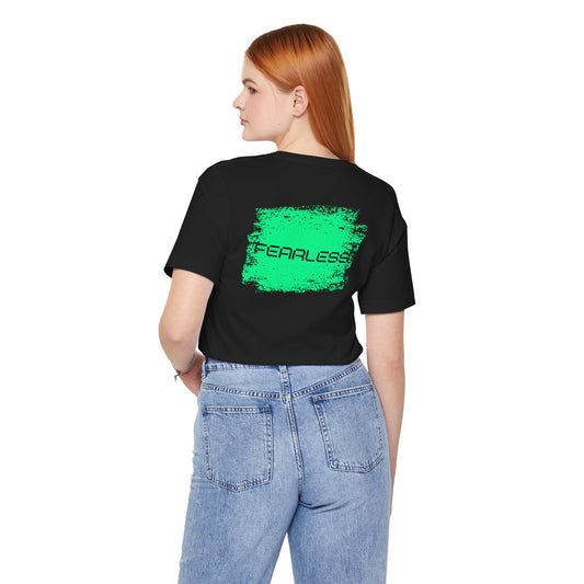 Fearless Baumwoll T-Shirt beidseitig bedruckt Grün