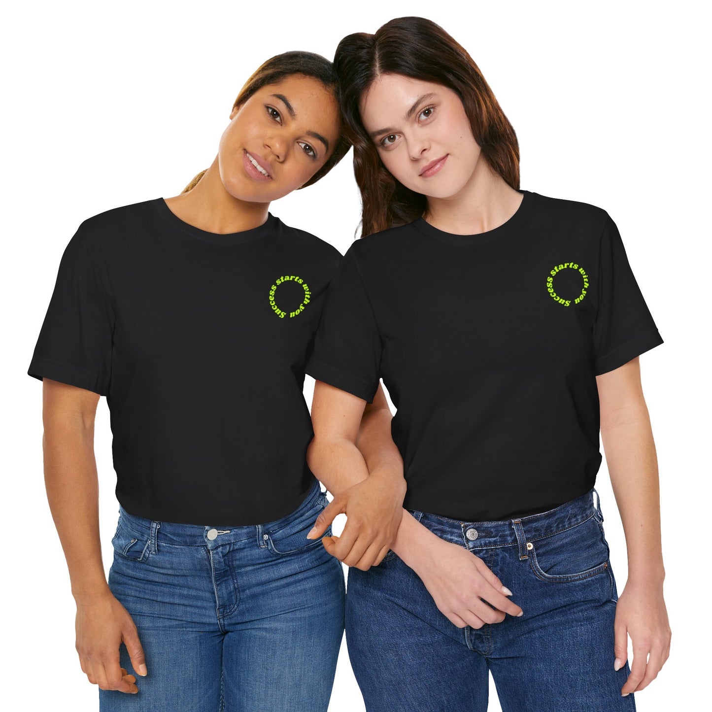 Success Starts With You Gelb Baumwoll T-Shirt