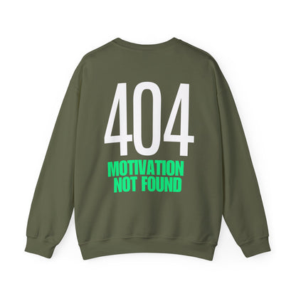 404 Motivation not found Neon Grün Backprint Sweatshirt