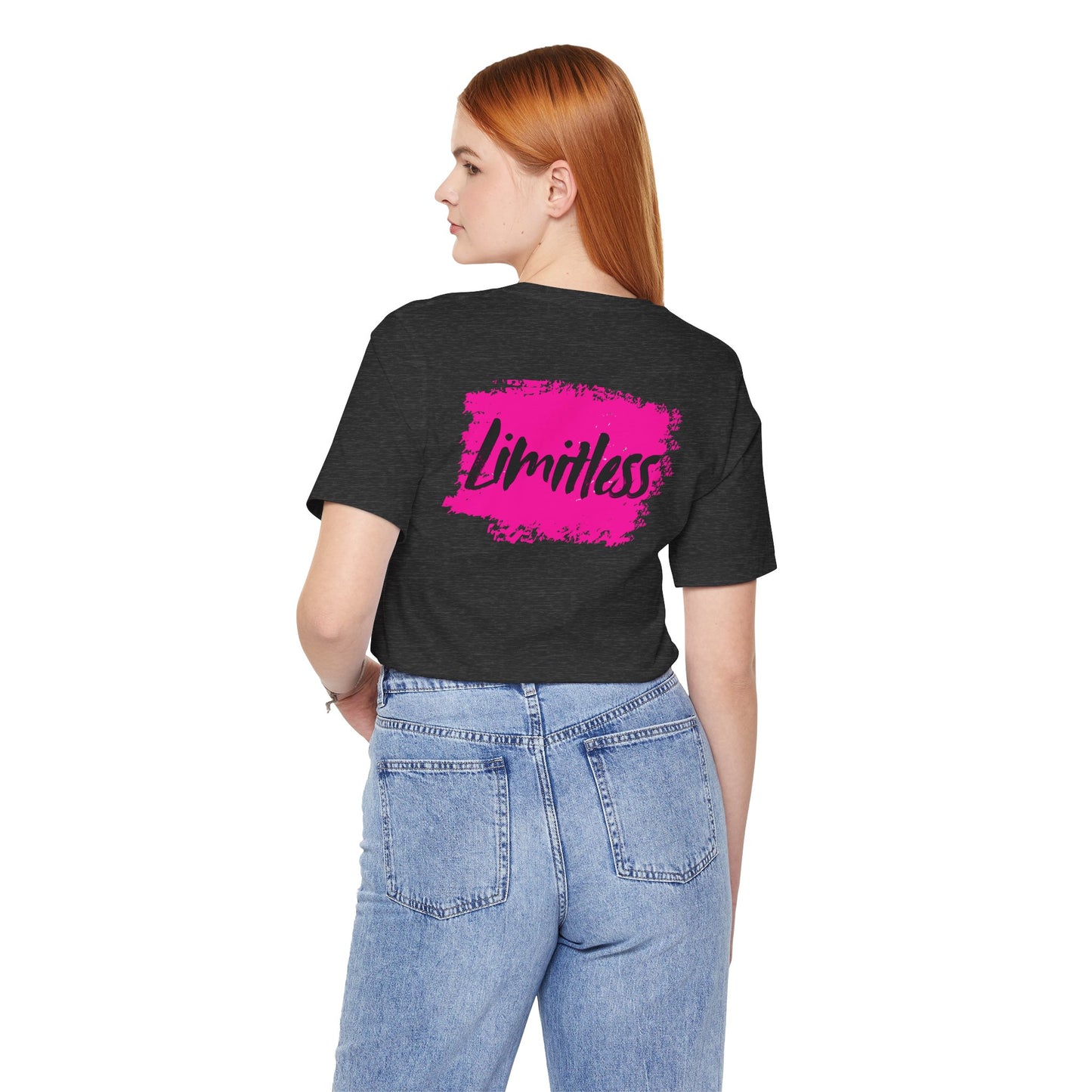 Limitless T-Shirt beidseitig bedruckt Pink