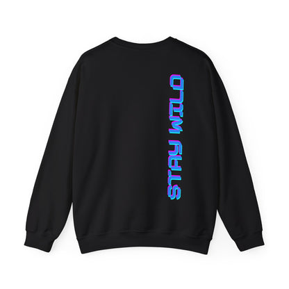 stay wild Neon Blau Backprint Sweatshirt