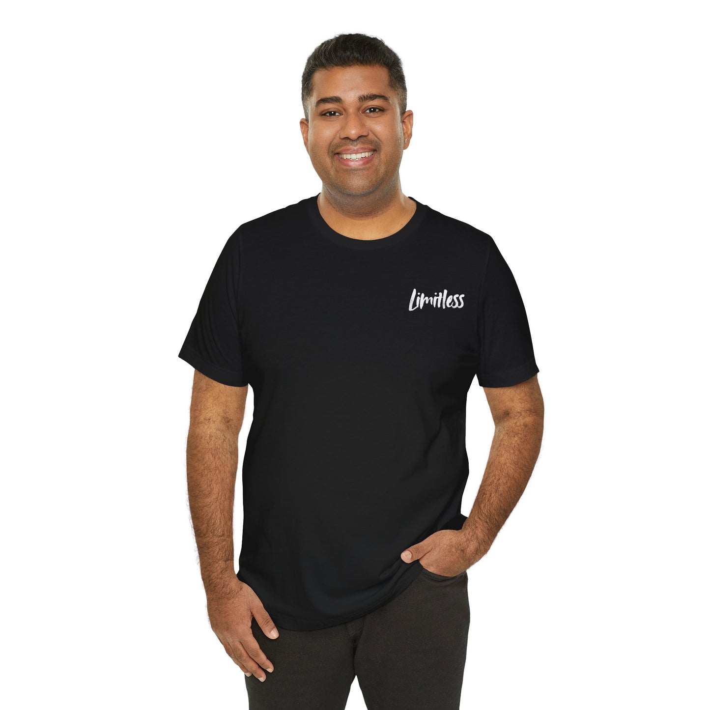 Limitless Baumwoll T-Shirt beidseitig bedruckt Blau