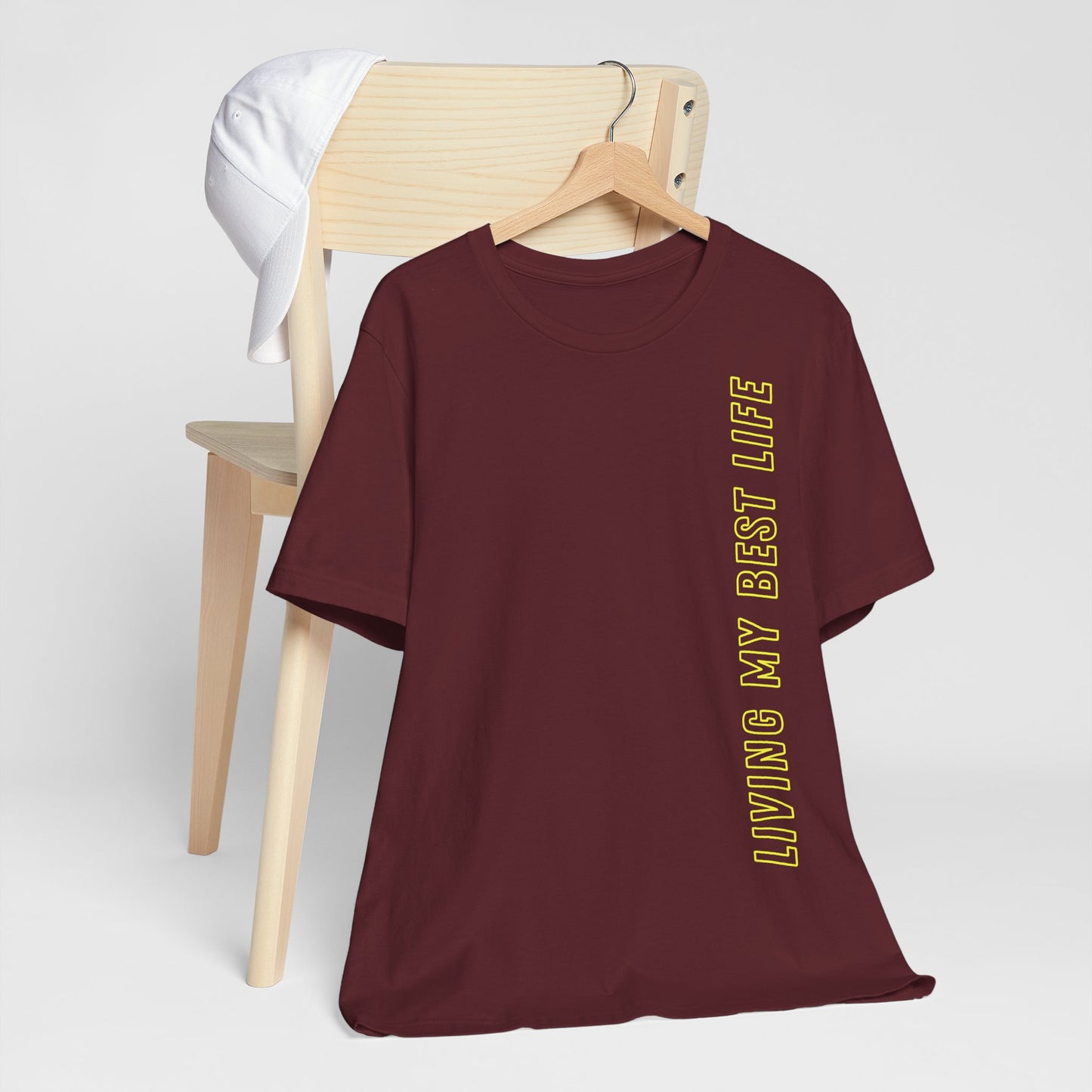 Living my best life Gelb Baumwoll T-Shirt