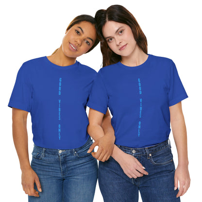 Good Vibes Only Blau Baumwoll T-Shirt