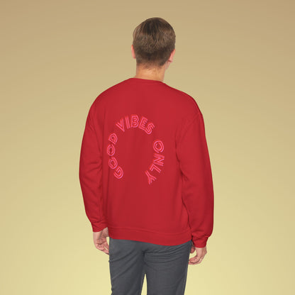 Good vibes only Neon Rot Backprint Sweatshirt
