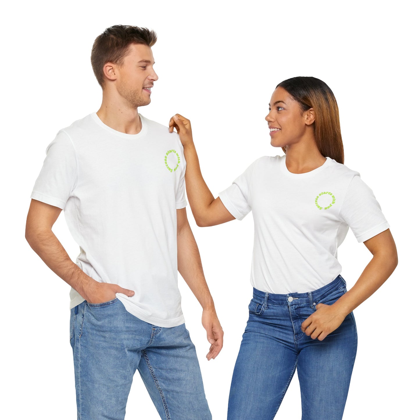 Success Starts With You Gelb Baumwoll T-Shirt
