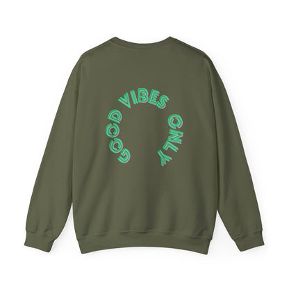 Good vibes only Neon Grün Backprint Sweatshirt