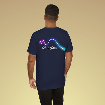 Let It Glow Baumwoll T-Shirt Backprint