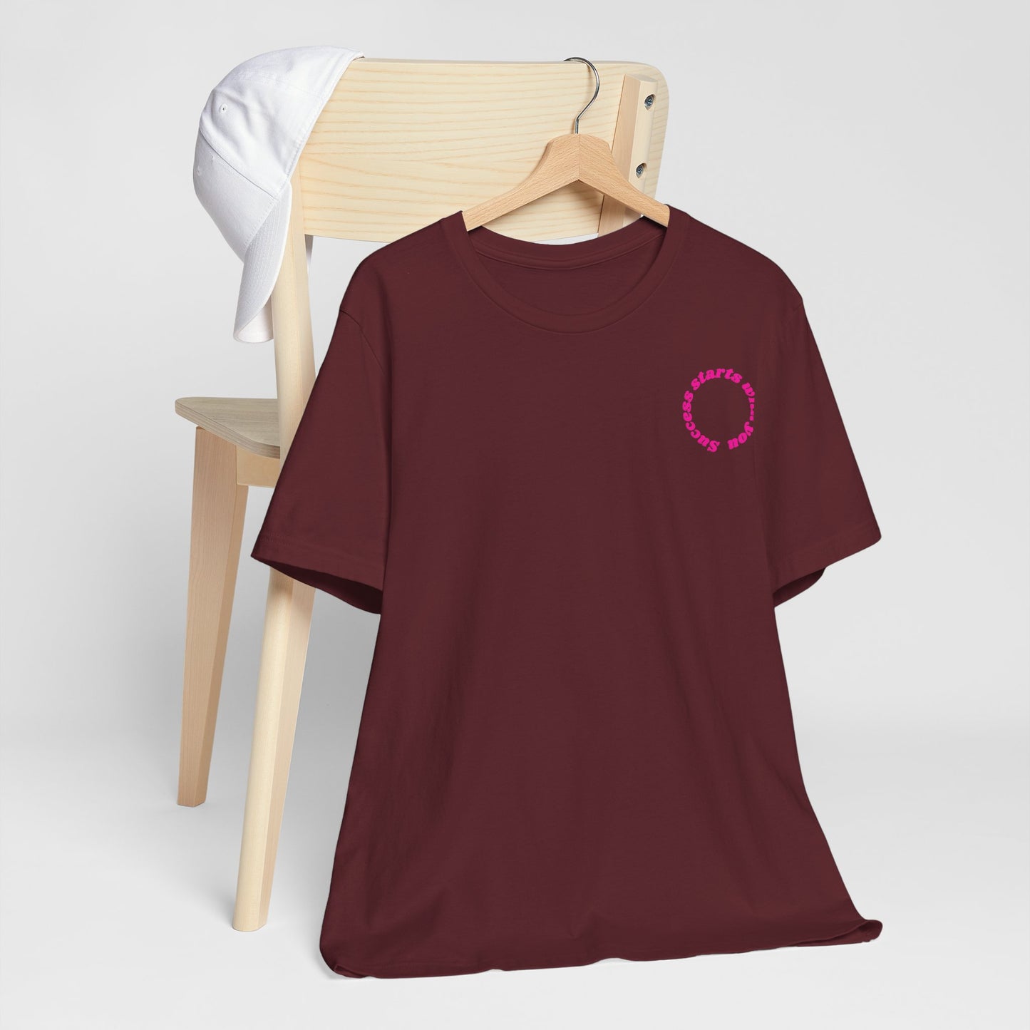 Success Starts With You Pink Baumwoll T-Shirt