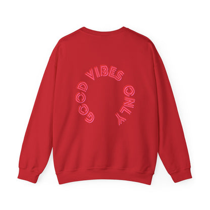 Good vibes only Neon Rot Backprint Sweatshirt