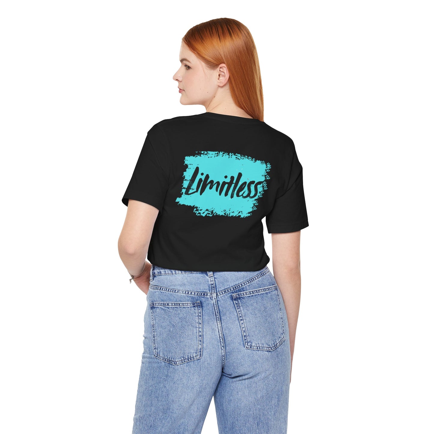 Limitless Baumwoll T-Shirt beidseitig bedruckt Blau