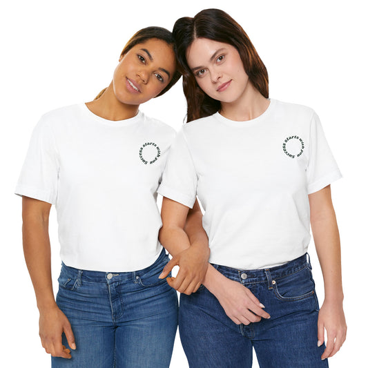 Success Starts With You Schwarz Baumwoll T-Shirt