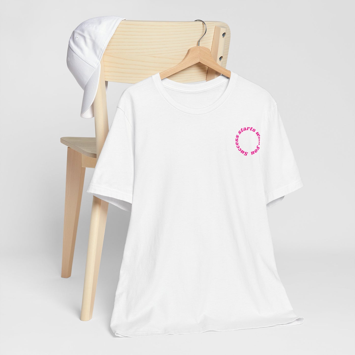 Success Starts With You Pink Baumwoll T-Shirt