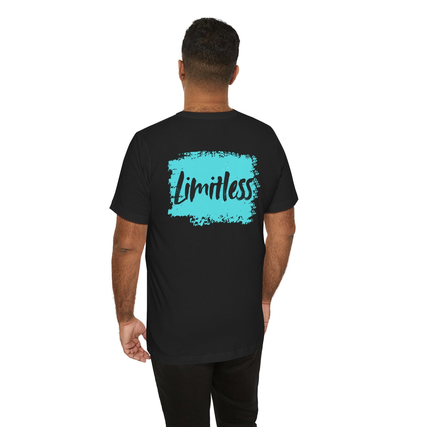 Limitless Baumwoll T-Shirt beidseitig bedruckt Blau