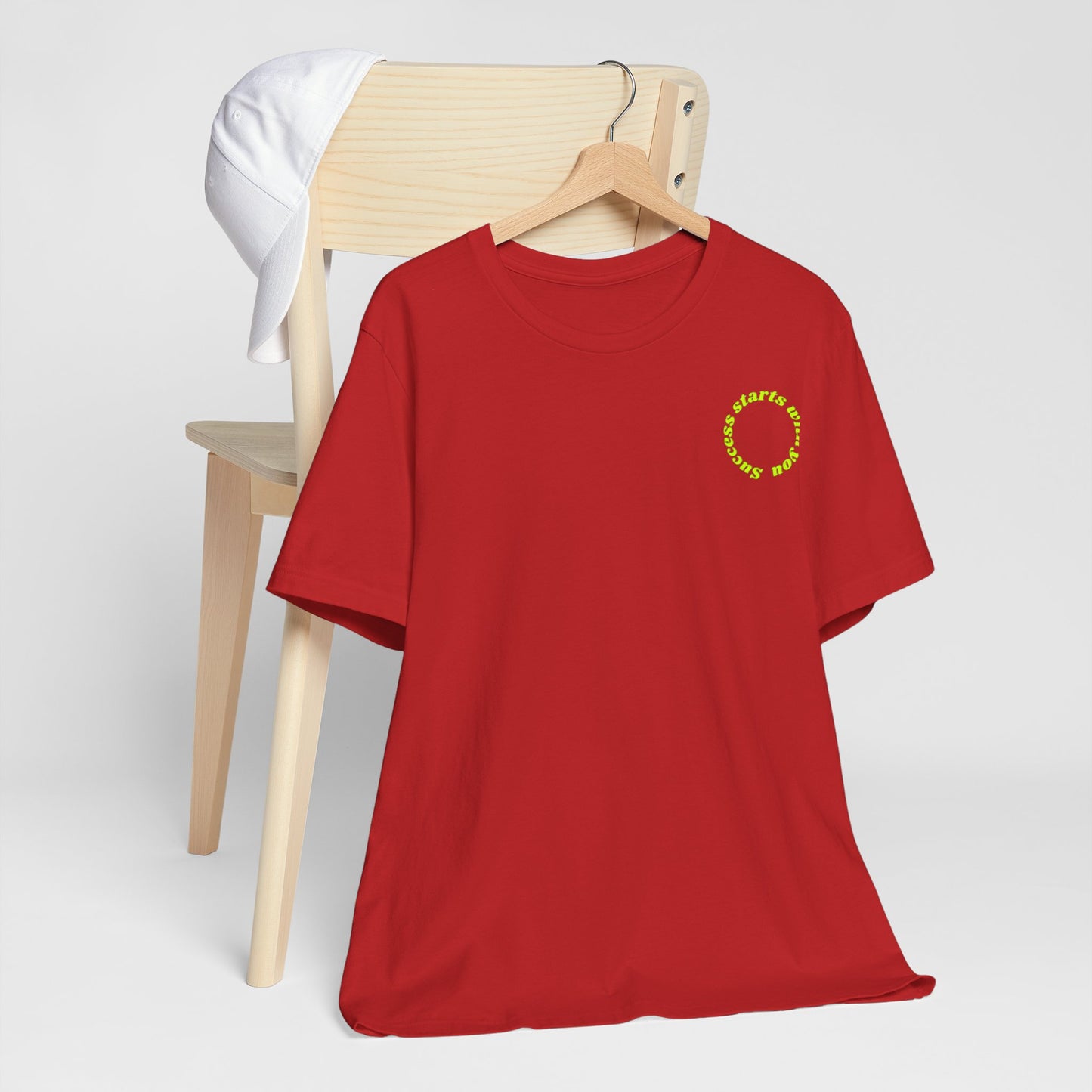 Success Starts With You Gelb Baumwoll T-Shirt