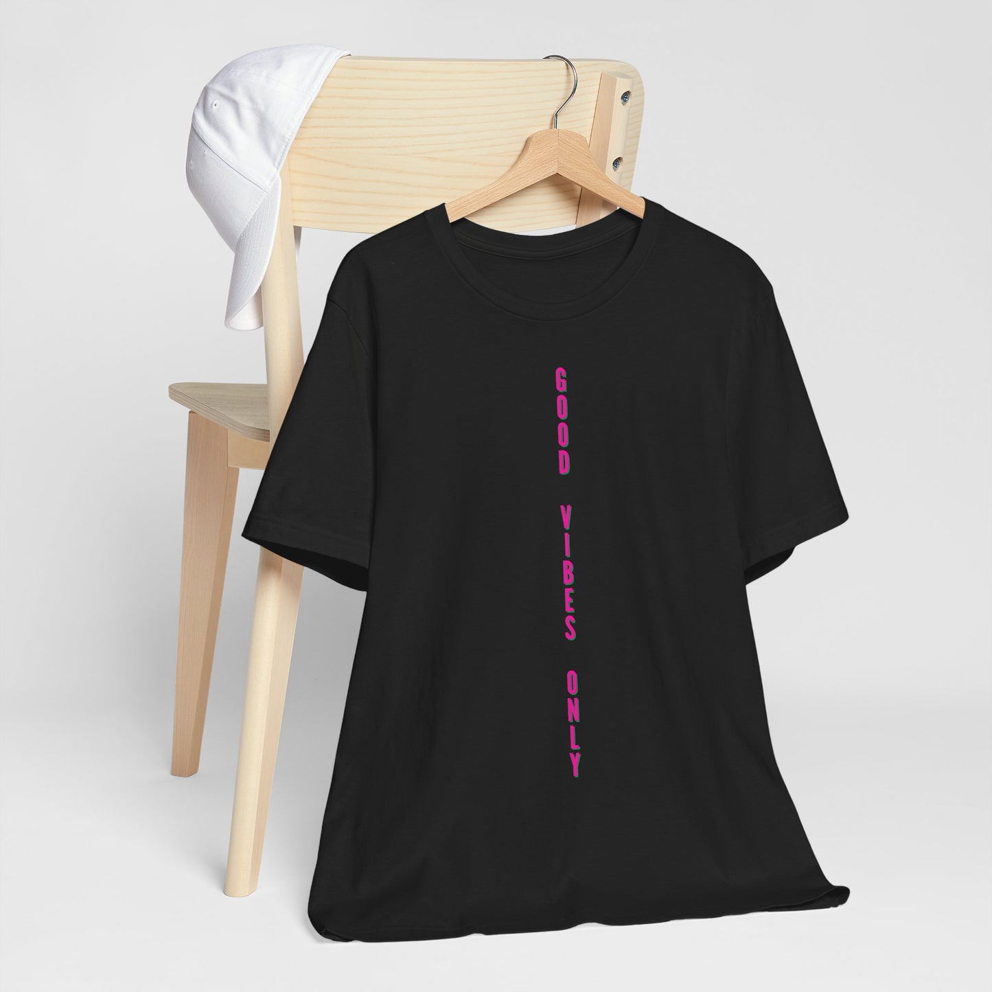 Good Vibes Only Pink Baumwoll T-Shirt