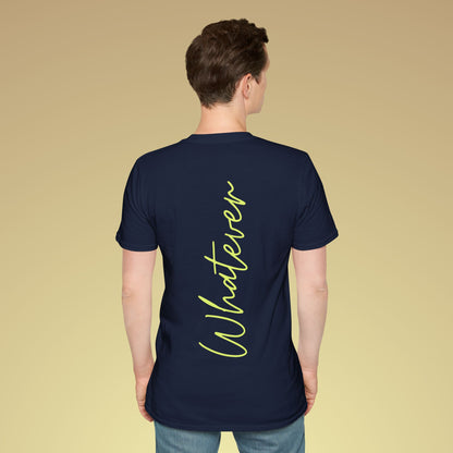 Whatever Neon Gelb Backprint Baumwoll T-Shirt Softstyle