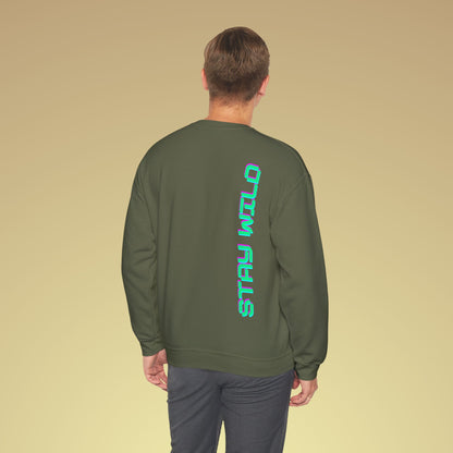 stay wild Neon Grün Backprint Sweatshirt
