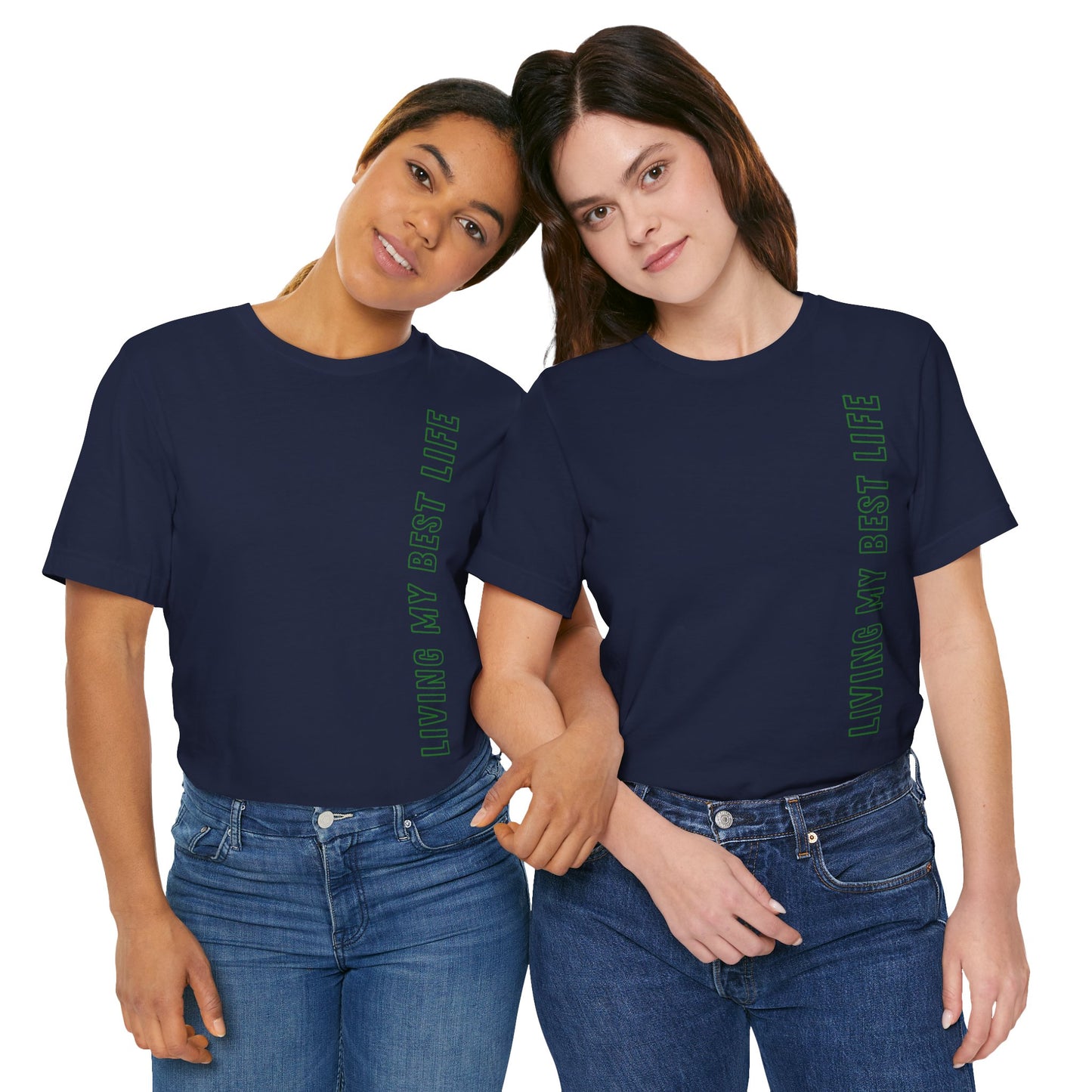 Living my best life Grün Baumwoll T-Shirt