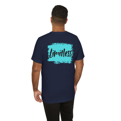 Limitless Baumwoll T-Shirt beidseitig bedruckt Blau
