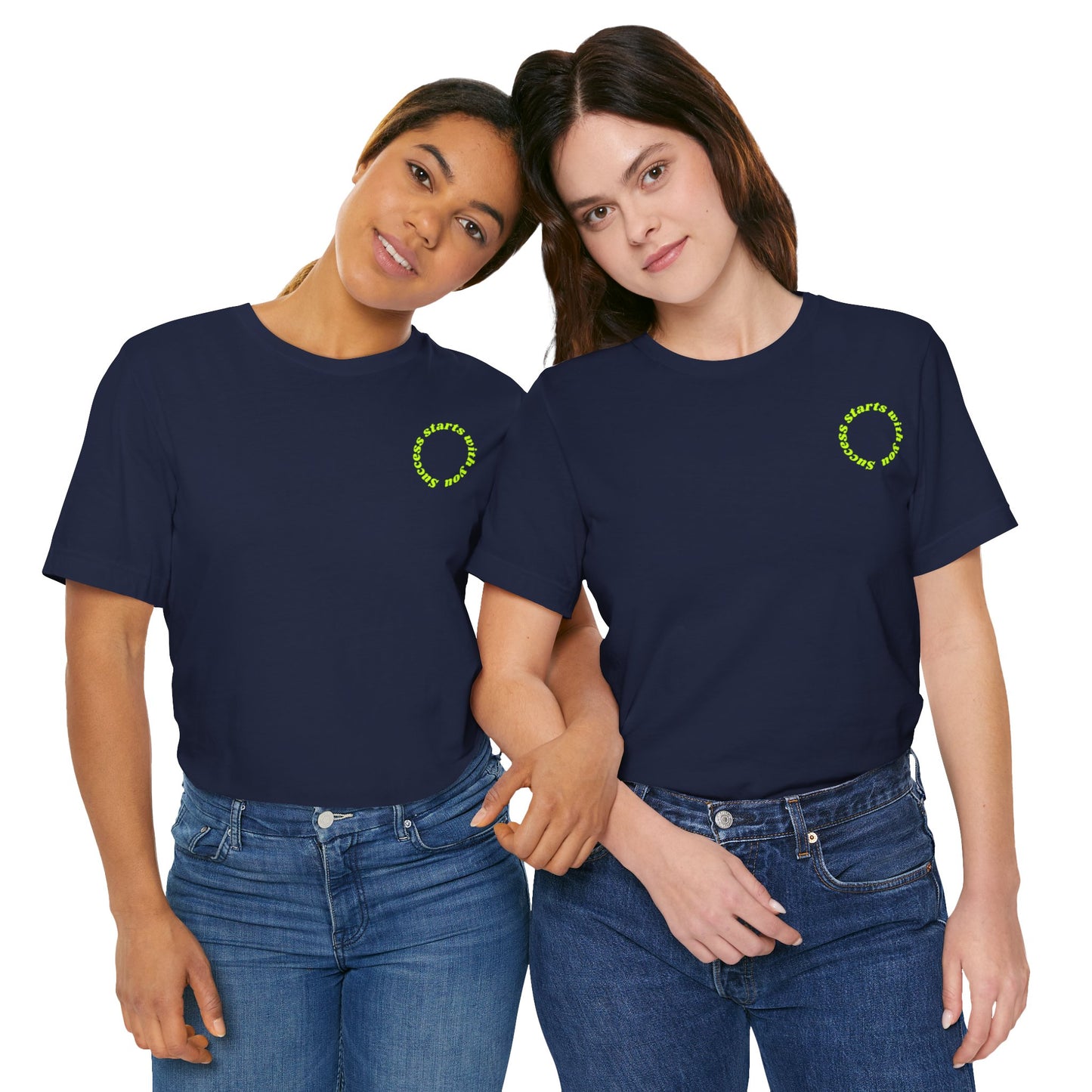 Success Starts With You Gelb Baumwoll T-Shirt