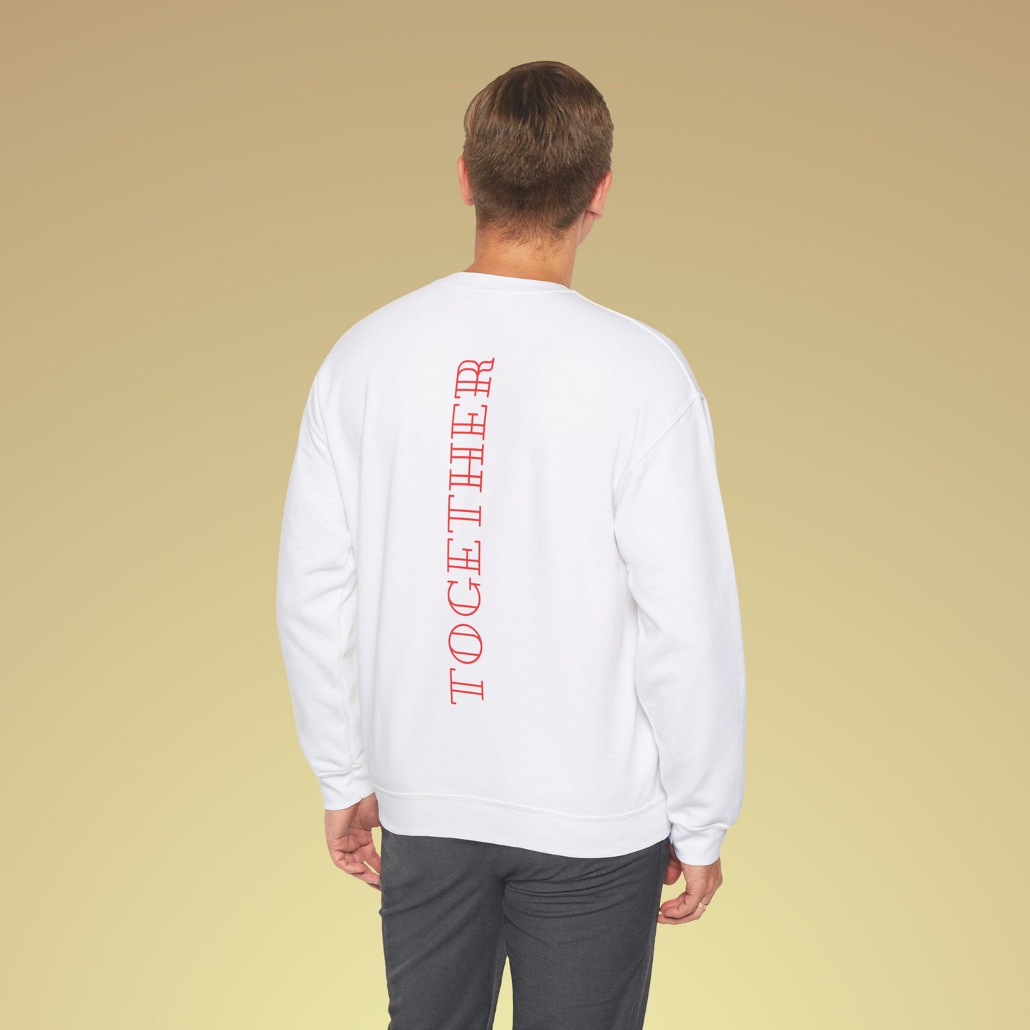 Together Neon Orange Backprint Sweatshirt